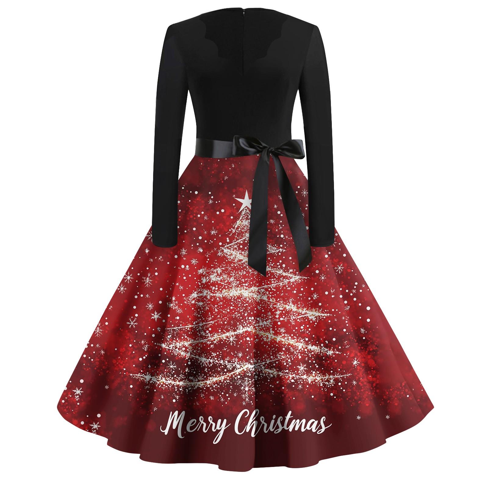 

Женское повседневное модное платье с длинным рукавом и принтом, вечернее повседневное платье с V-образным вырезом и вырезом XXXL киноварь