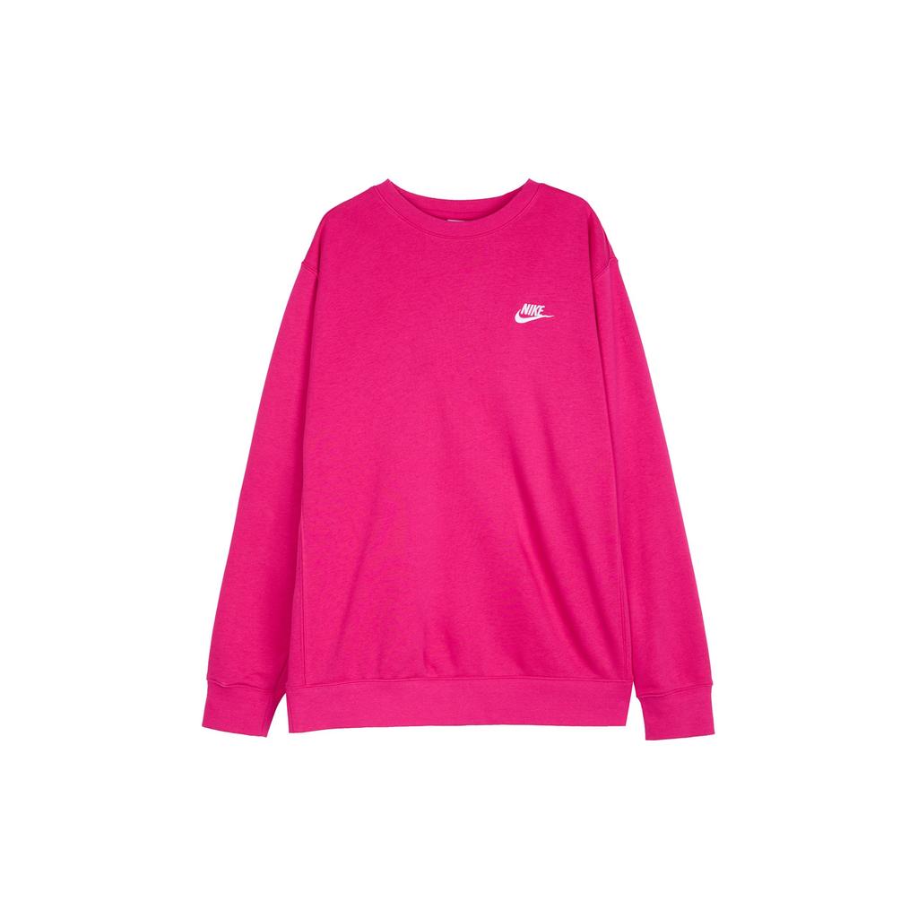 Nike Letter Crew Neck Pullover Sweatshirt Men Sweatshirt Raspberry-Red White BV2667-615