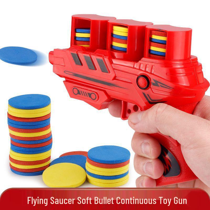 Kids' Interactive UFO Soft Bullet Gun - Parent-Child Shooting Toy with EVA Carrot Design