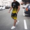 2026 Summer Men's Suit Hot Sale Large Size Casual Fashion Sportswear 3D Digital Printing Men's Short
