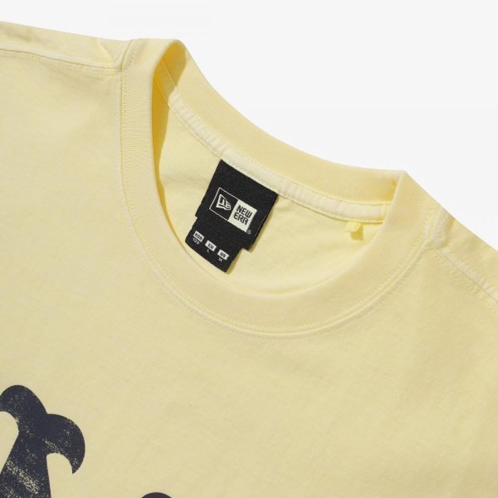 New Era New York Mets Big Logo Pigment Tee Yellow 15147556