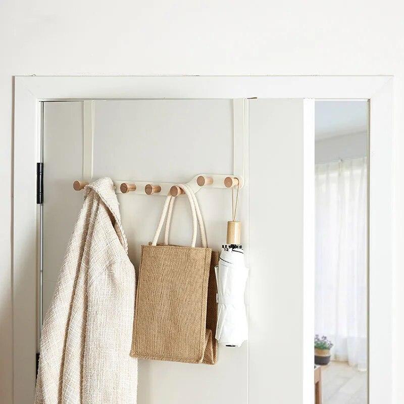 Modern Fashion Door Back Hook Bedroom Porch Free Punch Coat Hook Bathroom Door Hook Towel Rack Metal Hook