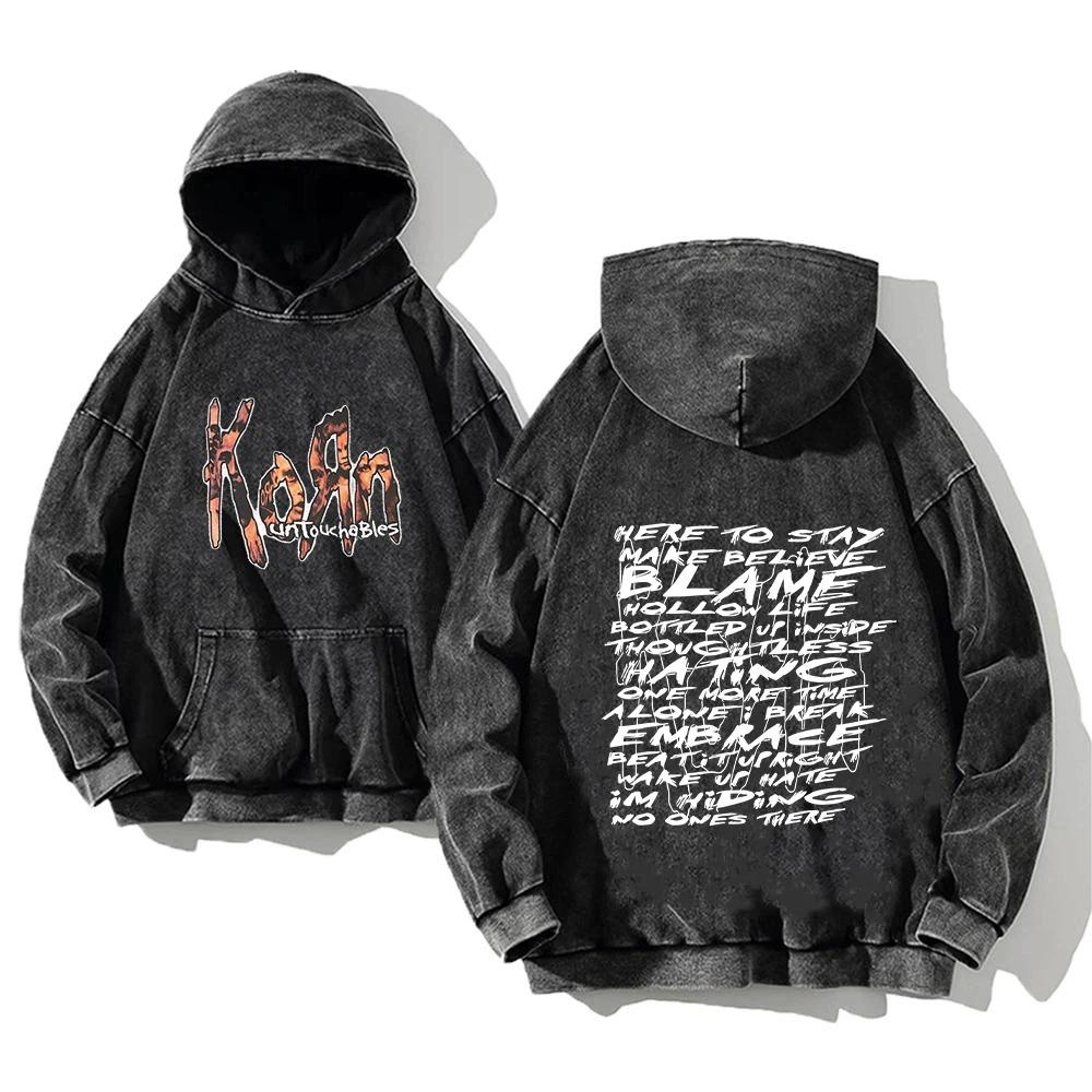 Retro Fashion Graphic Print Hip Hop Hoodie for Men Y2k Punk Casual Loose Pullover Women Streetwear Sweatshirt Hoodies