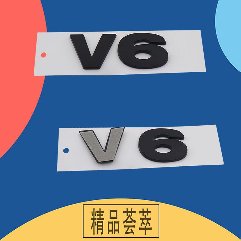 3D Premium V6 V 6 Letters for Car Engine Hood Fender Trunk Tail Rear Decal Emblem Badge Sticker