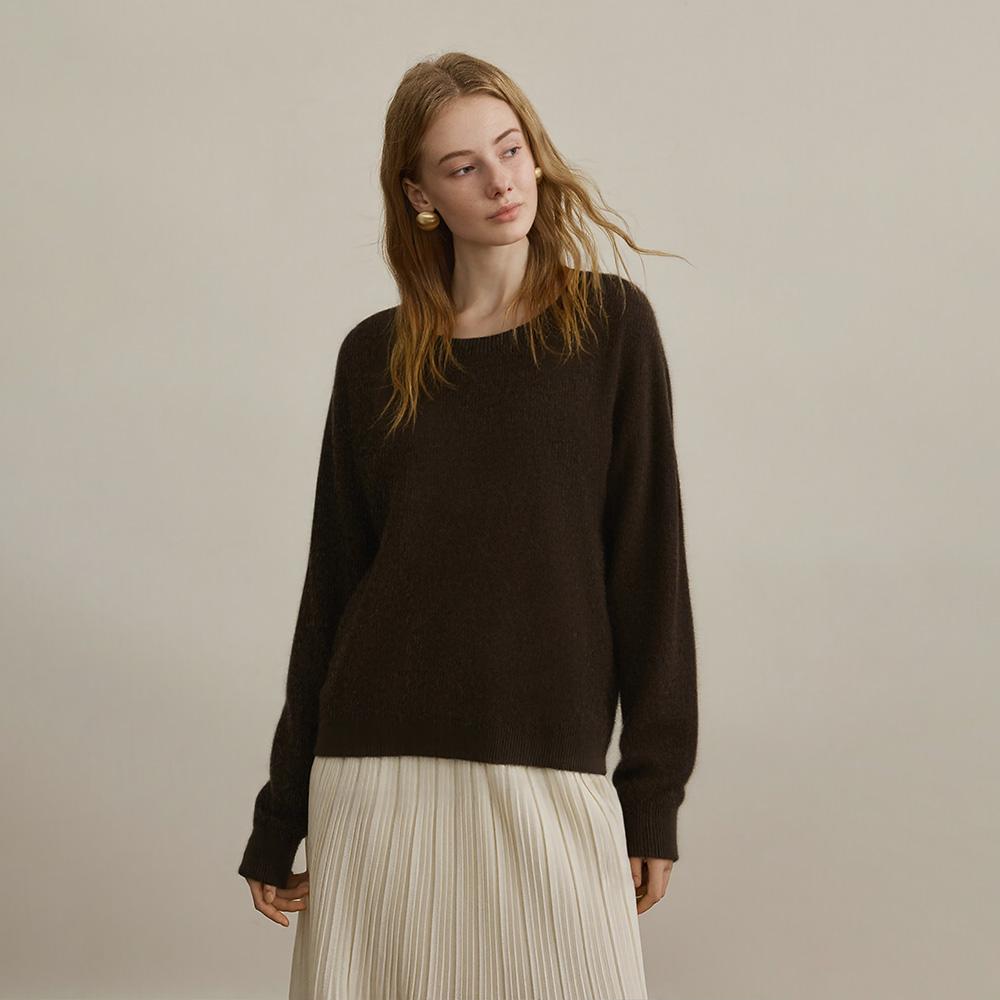 Waiwaiaiem Yy_Loose Casual Brushed Knit Top_4Color