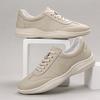 2026 Genuine Leather Men's Casual Shoes Men's Sneakers Soft Upper Breathable Lace Up Round Toe Comfortable Walking Footwear