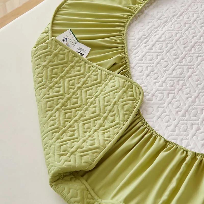 Weicher, gesteppter Matratzenbezug aus reiner Baumwolle, antibakteriell, Kingsize, individuelle Bettunterlage, Schutzbezug ohne Kissenbezug