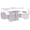 6-teiliges Gartensofa-Set mit Kissen Beige Poly-Rattan