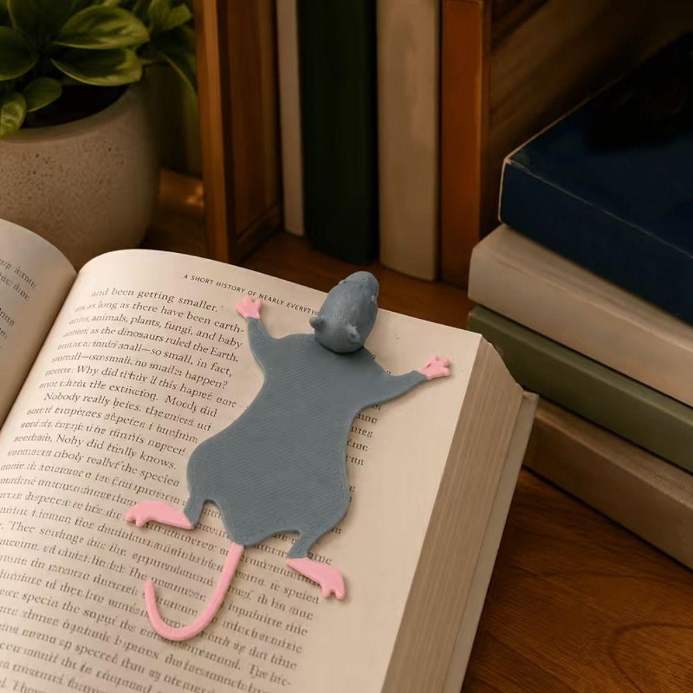Cartoon 3D Animal Book Mark 3D Printed Book Page Marker Squished Animal Bookmark for Book Lovers