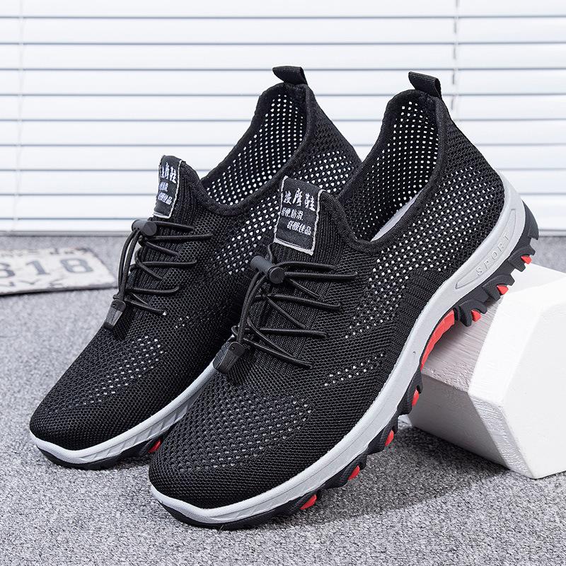 Summer Breathable Fly-woven Men's Shoes Non-slip and Wear-resistant Casual Sports Shoes Walking Running Shoes