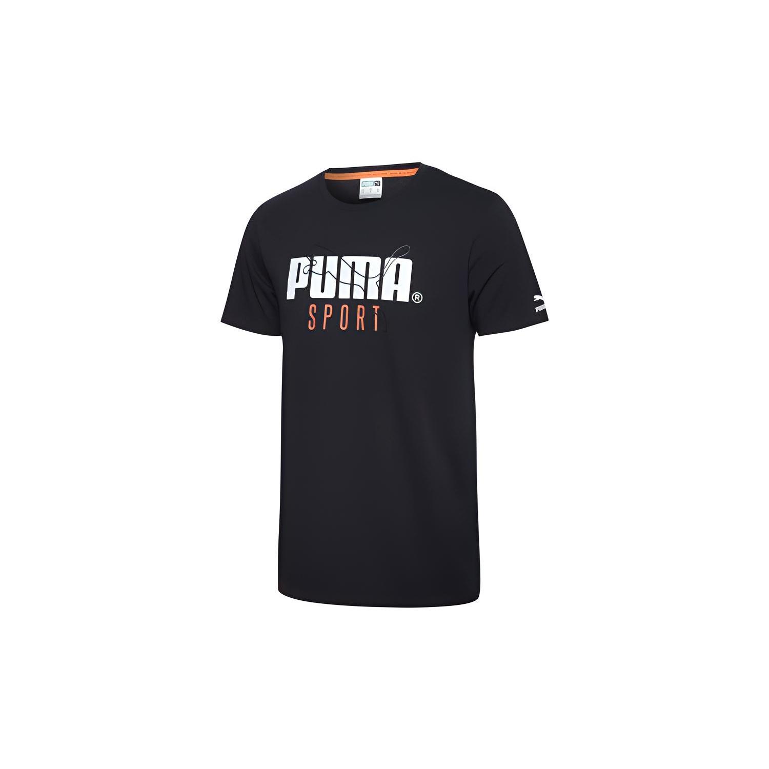 PUMA Athleisure Casual Sports Short Sleeve Black Men s 598938-01 XS
