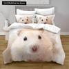 Hamster Duvet Cover King Queen Size Family Pet Guinea Pig Bedding Set for Kids Boys Girls Lovely Mini Animal 2/3pcs Quilt Cover