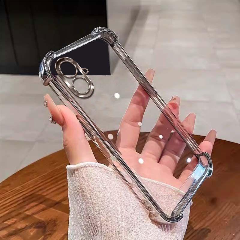 

For Samsung Galaxy A06 Case Galaxy A05 F05 M05 A04E A04 F04 M04 Phone Case Four Corners Thickening Shookproof Plating back cover Galaxy F04