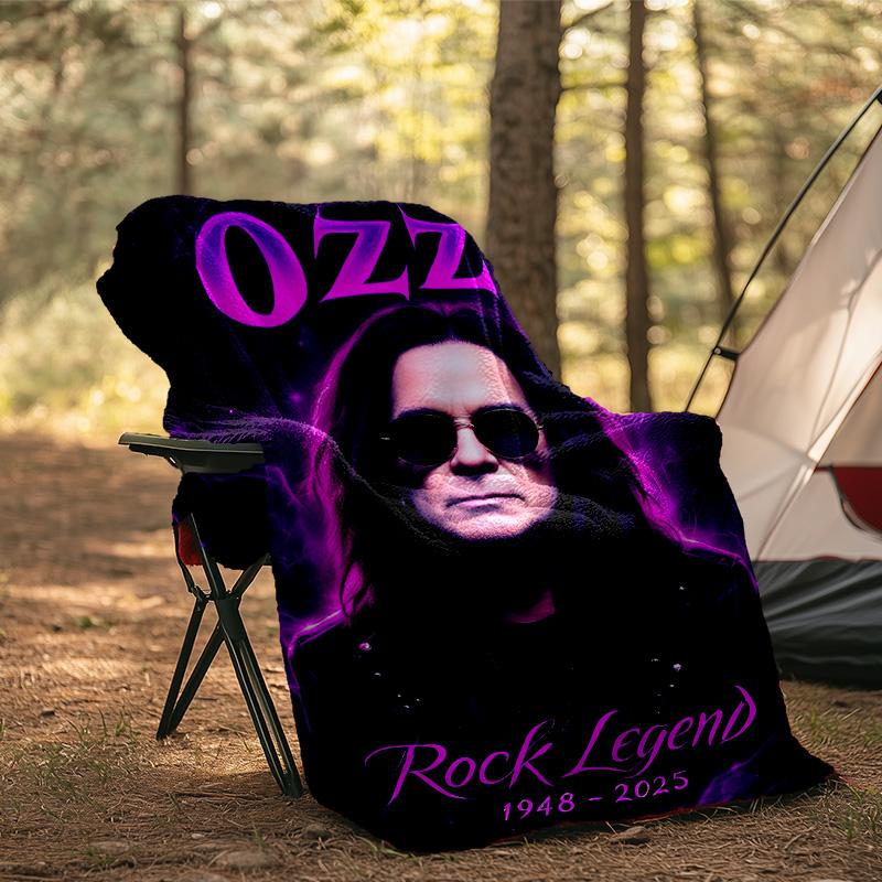 Ozzy Memorial Blanket Flannel Throw for Sofa, Indoor, Camping, Living Room, Office, Chair, And Bed Soft Birthday Gift