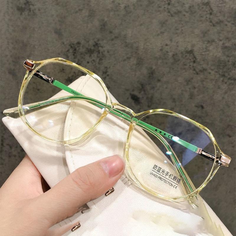 Fashion Clear Round Glasses Myopia Eyewear Optical Spectacle 0 To -6.0 Diopter Classic Transparent Lens