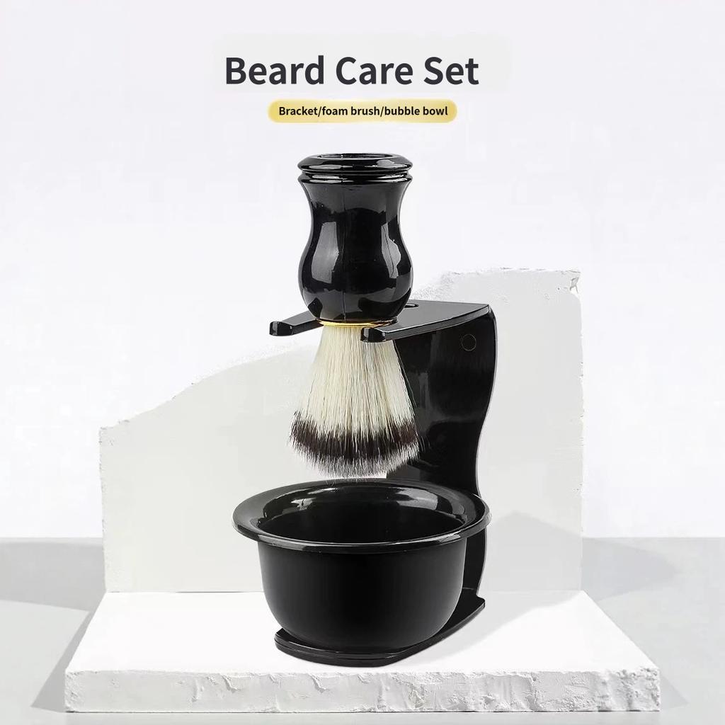 Xiaomi Professional Shaving Brush Set 3-in-1 Men Shaving Kit with Shaving Bowl and Shaving Stand Practical Grooming Accessory