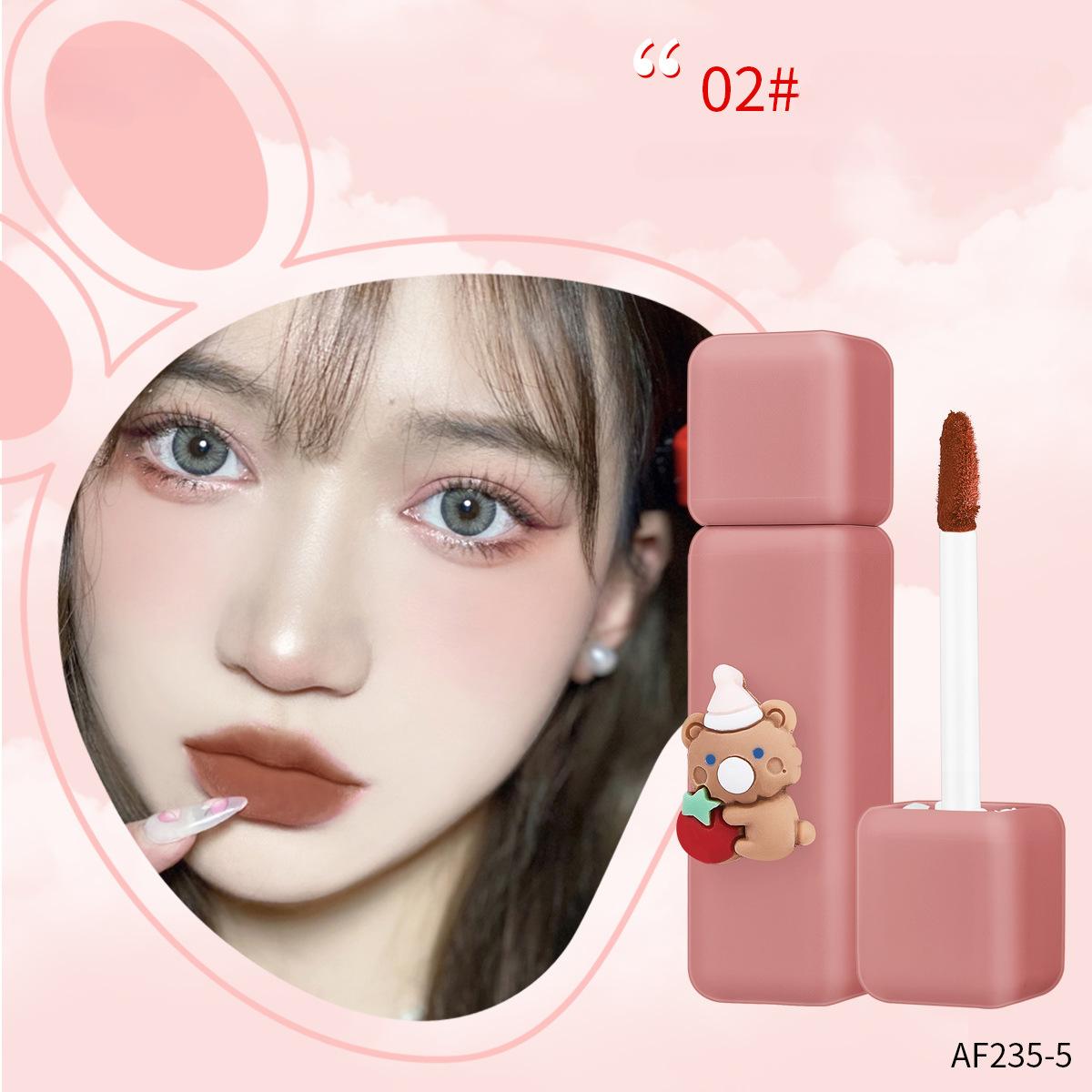 

Симпатичный и симпатичный набор пудры для домашних животных, набор глазури для губ, коробка для тумана, меда для лица, глазури для губ Dudu, грязевой помады для губ