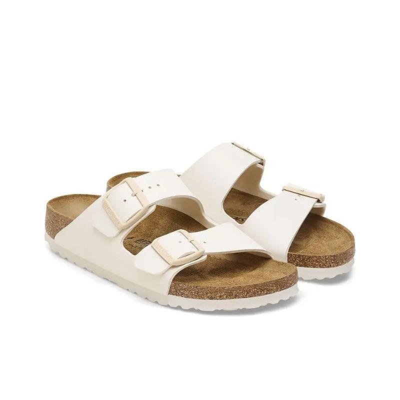 Birkenstock Unisex Comfort Round Toe Versatile Buckle Slide Sandals Eggshell Narrow Fit 1027339 37