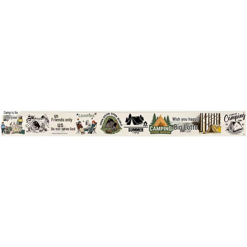 

Потолочная штора в стиле кемпинга для ресторанов, баров и магазинов 150cm x 40cm [Four Corner Grommets]
