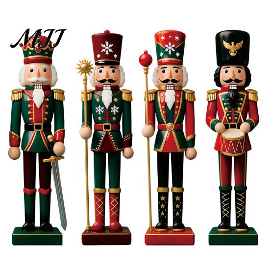 Holiday Party Magnets 4Pcs Christmas Nutcracker Magnetic Decoration for Garage Door, Festive Vintage Soldier Fridge Magnet, Waterproof Dcor