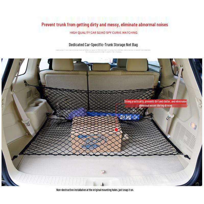 Double-Layer Trunk Storage Mesh Net for Car Luggage
