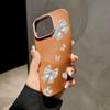 Cute Bowknot Print Leather Texture Slim Magnetic Case For iPhone 16 Pro Max 15 14 Pro 13 12 11 for MagSafe Shockproof TPU Soft Matte Phone Cover