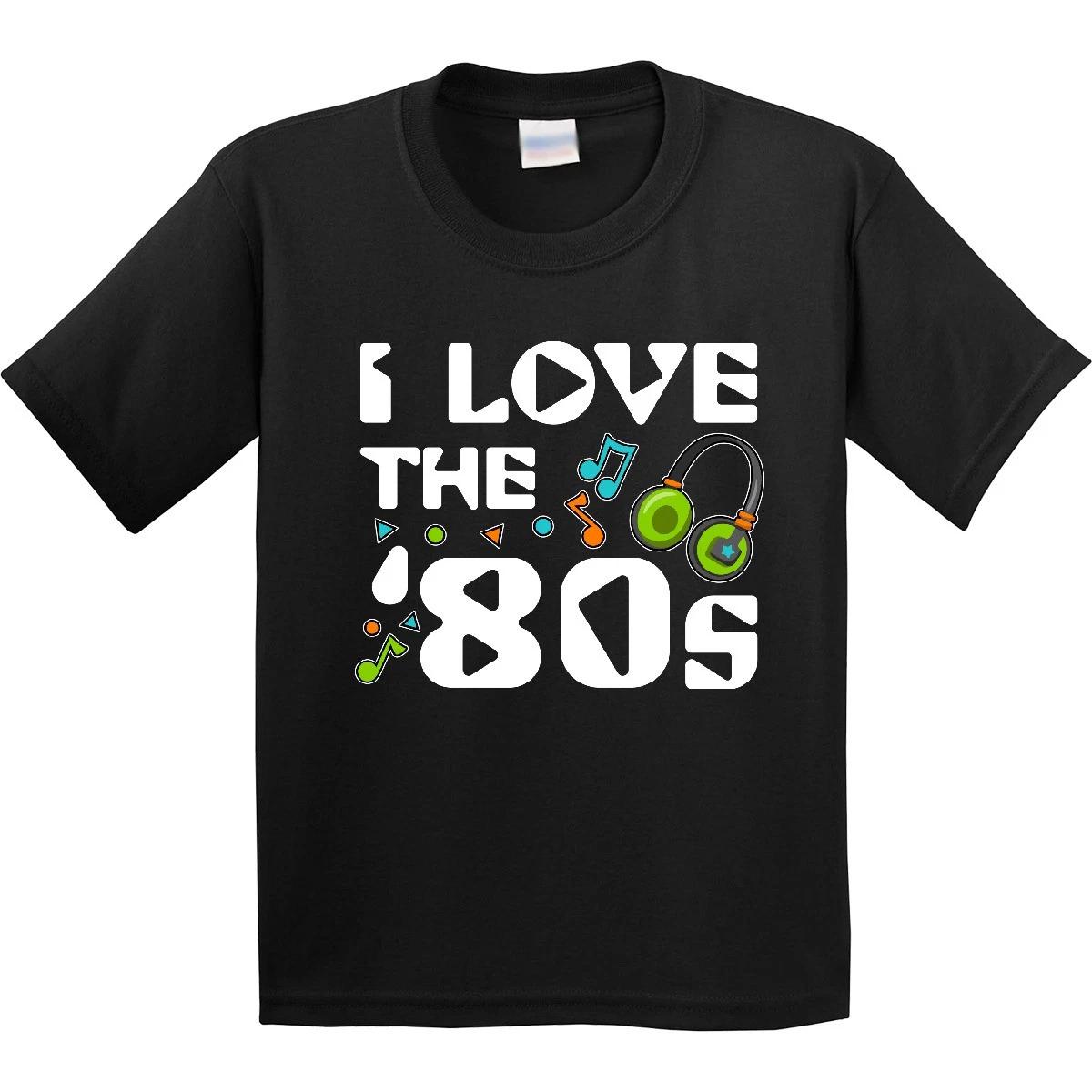 Inktastic I Love The  80s-musical Notes Youth T-Shirt 80s Eighties Headphones 140