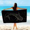 1Pc Whale Shark Beach Towel Constellation Print Ocean Space Design Quick Dry Soft Microfiber Bath Towel For Women Sea Loversgift