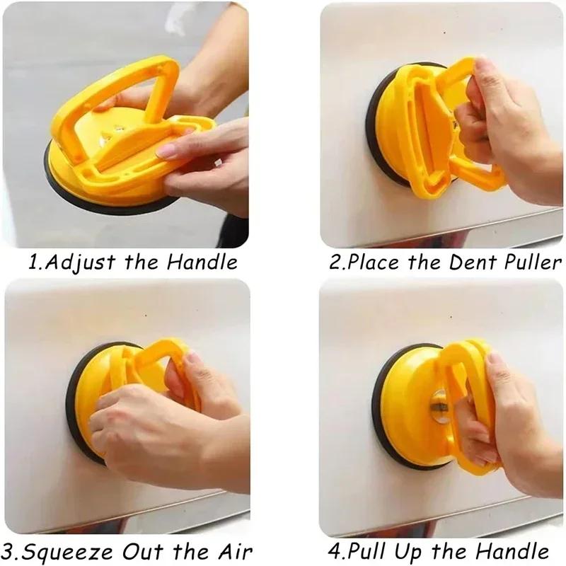 Car Dent Remover Vehicle Dent Puller Handle Lifter, Suction Cup Dent Puller for Car Body Dent, Glass, Tiles and Mirror