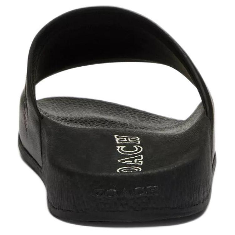 Coach Open Toe Slip On Sandals Men Footwear Black CAR01-BLC