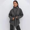New European American Style Women's Stand Collar Double-sided Wool Coat, Thicken Mid-length Woolen Overcoat For Autumn Winter