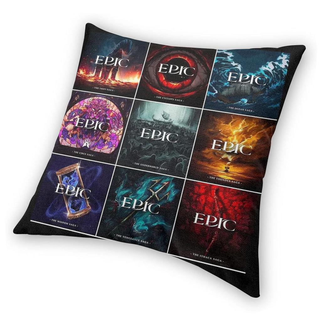 Federa Cuscino Quadrata Saga Epic The Musical Poliestere Lino Velluto Zip Decorativa Creativa Copricuscino per Divano 45x45