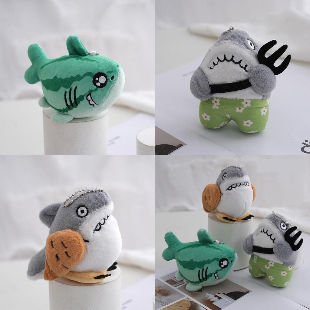 Cute Shark Plush Toy Pendant Keychain Creative Bag Decoration