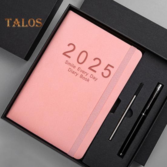 Denní diář 2025, jedna stránka na den, leden-prosinec, A5, denní diář 2025, měsíční záložky, pevná vazba, hodinový diář schůzek 2025