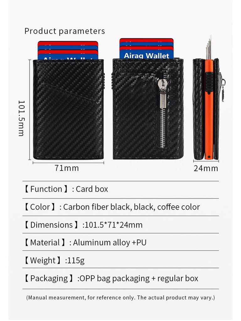 Geldbörse & Kartenhalter mit großer Kapazität und Entmagnetisierungsschutz für Damen und Herren