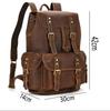 High Fashion Men's Leather Backpack Genuine Leather Male Laptop Backpack 15 16 17.3 Inch Bagpack Travel Bag Vintage Man Backpack