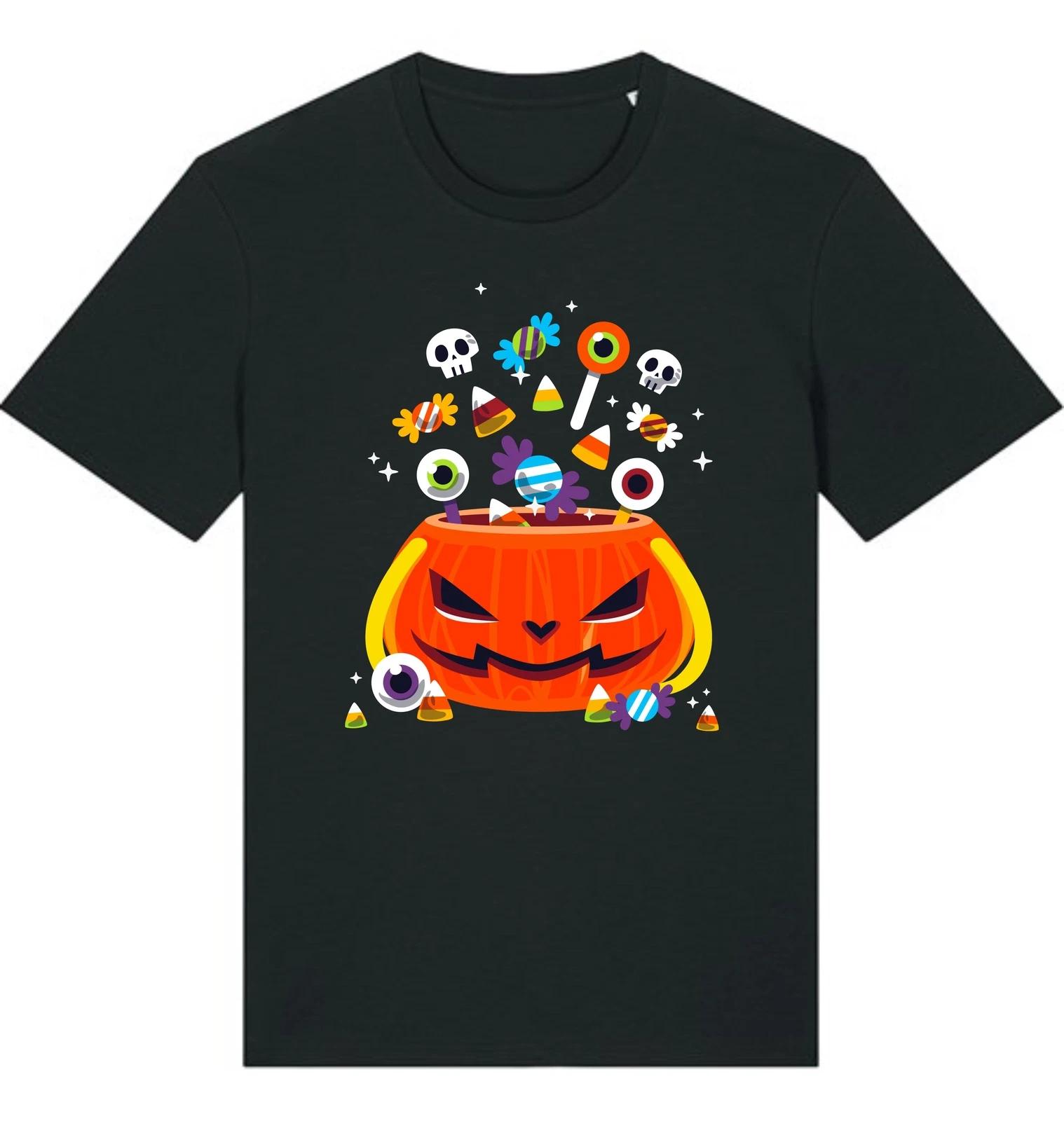 Halloween Candy Explosion T Shirt, Jack-O -Lantern Treat Bucket,Halloween Gift XL