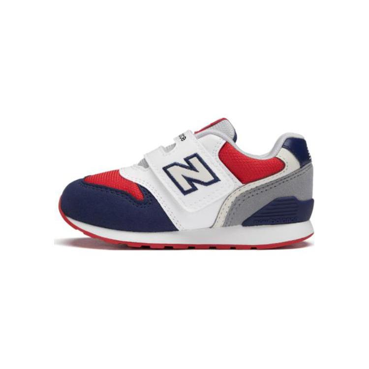 

New Balance NB 996 Abrasion Resistant Breathable Low top Running Shoes White Red Blue Infant And Toddler IZ996XE3 Wide (W) 25