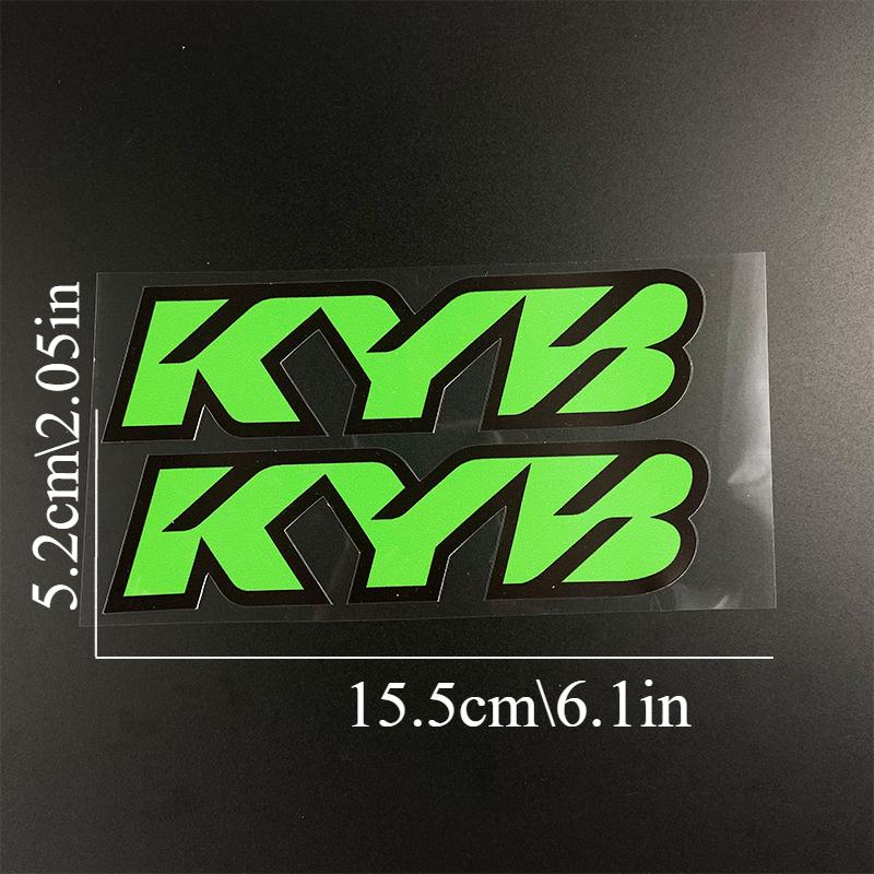 2PCS Racing Suspensions Motorcycle Stickers Kyb Fork Suspension Vinyl Decals for Yamaha Honda Suzuki Ktm Kawasaki Benelli