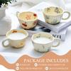 Hand Pinched Irregular Flower Ceramic Mugs Coffee Cups Milk Tea Cup Ins Korean Style Oatmeal Breakfast Mug Drinkware Kitchen cup