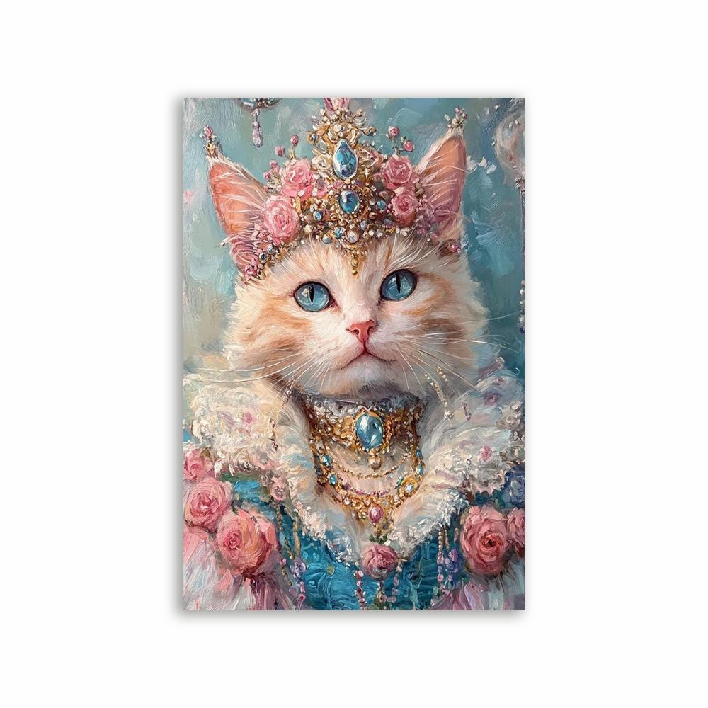 Renaissance Pet Portrait from Photo Prints Pet Portrait Personalized Royal Pet Portrait Poster Royal Cat Dog Portrait Poster 21X30CMNo Framed
