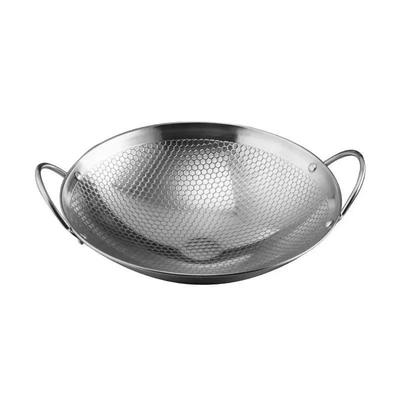 Stainless Steel Honeycomb Skillet 1pc 25.5cm/10inch Home Cooking Picnic Pot with Handle Lyp013