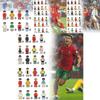 Colorful Football Star Wooden Minifigure Building Blocks Set For Kids With 50-100 Pieces