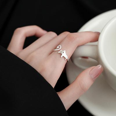 Female Niche Light Luxury Cat Ring