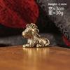 Brass 12 Zodiac Animal Head Sculpture Small Statue Desktop Ornaments Vintage Beast Figurines Mini Lucky Home Decorations Crafts