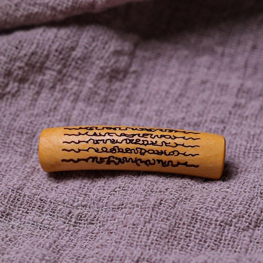 3Pcs Tube Shape Loose Beads Wood Spacer Bead Decorative Beads Curved Tube Beads  Beaded Accessories