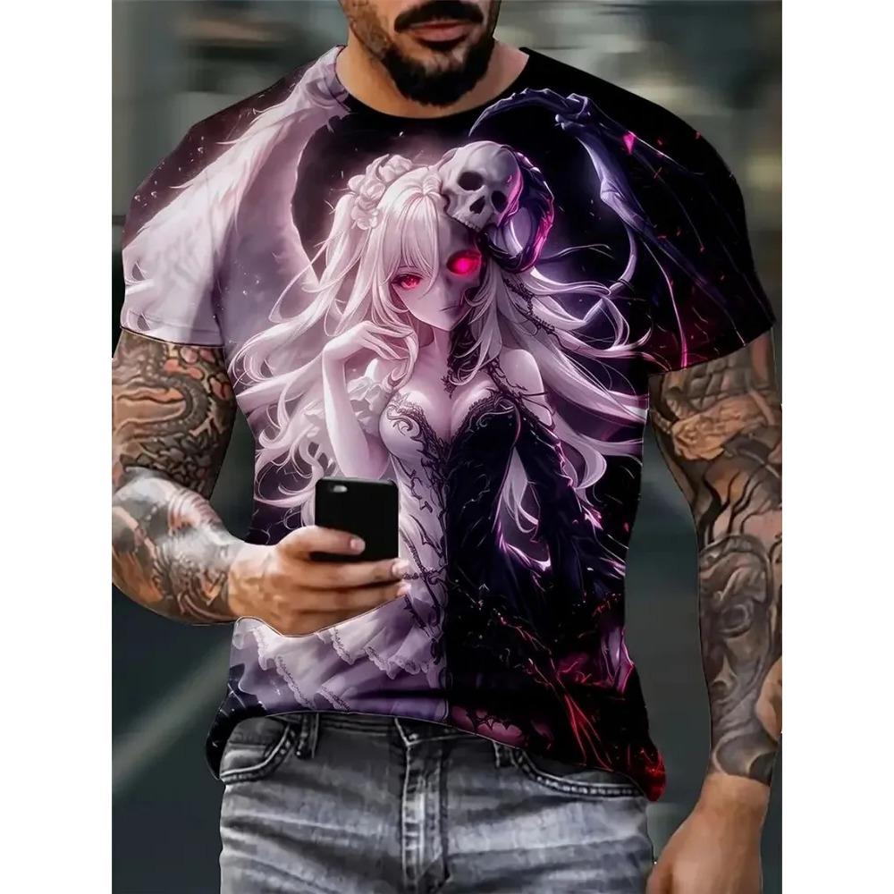 

Summer Mens T-shirt Creative Cortoon 3D Printed Short Sleeved T-shirt Fashionable Comfortable Soft Breathable Large Loose T-shirt 6XL
