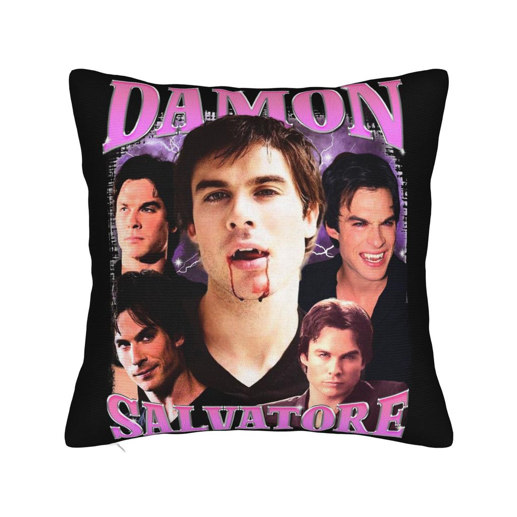 Ian Somerhalder Pillowcase Printed Polyester Cushion Cover Decorations Damon Salvatore Cat Throw Pillow Case Cover