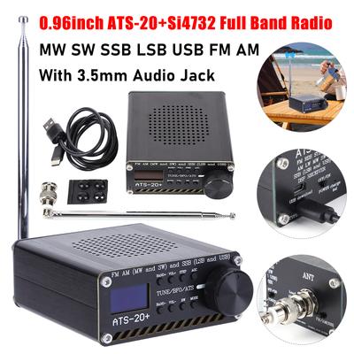 ATS-20+Si4732 Full Band Radio Receiver With 3.5mm Audio Jack 0.96inch OLED Screen Radios MW SW SSB LSB USB FM AM Radio Recorder