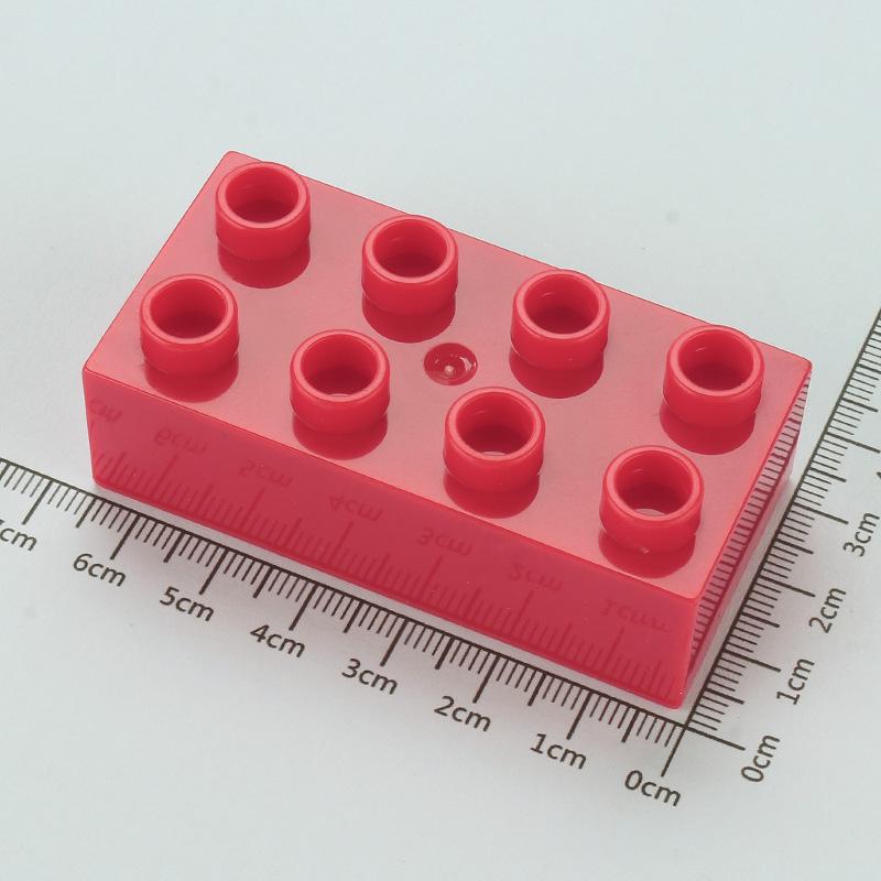 2x4 Dots Big Size Thick Brick 4PCS Colorful Building Block Figuers Compatible Large Plate Accessorie Kid Educational Toys Boys